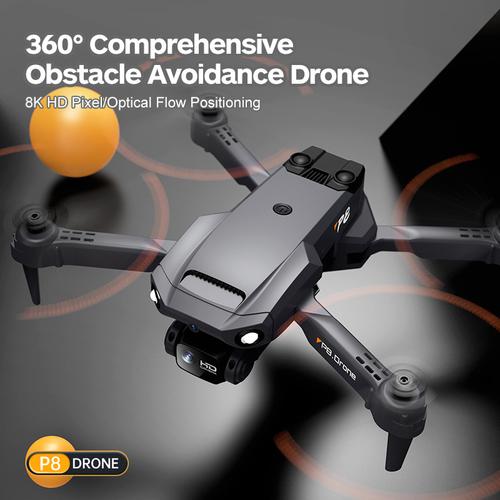跨境p8 4k高清航拍无人机 智能避障飞行器 折叠四轴遥控飞机drone